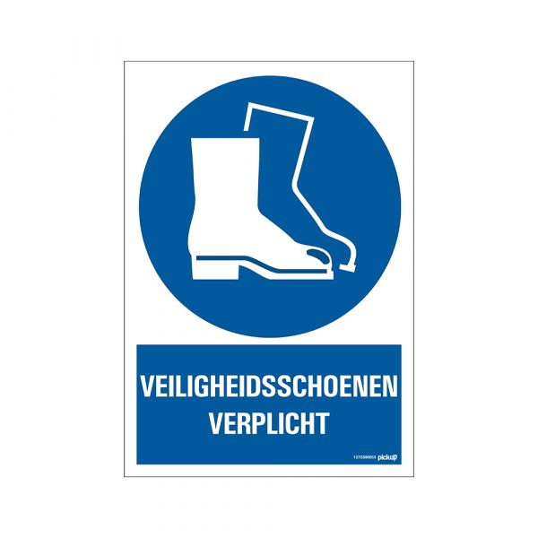 Schild „Sicherheitsschuhe erforderlich“ – 230 x 330 mm.