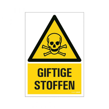 Giftstoffschild - 230x330 mm.