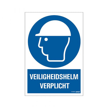 Schild mit Helmpflicht – 230 x 330 mm.