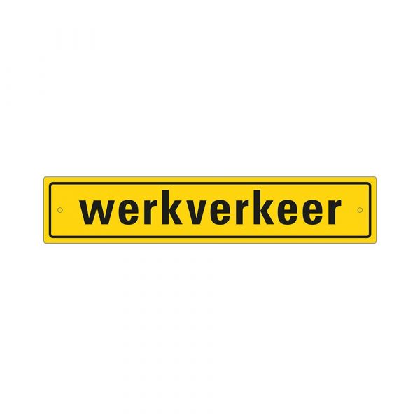 Arbeitsverkehrsschild inkl. Saugnäpfe - 80x400 mm mit Bohrlöchern.