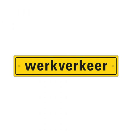 Arbeitsverkehrsschild inkl. Saugnäpfe - 80x400 mm mit Bohrlöchern.