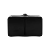 AC-Steckdose Aufputz - 2-fach - horizontal - schwarz