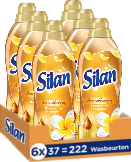 Silan aroma therapy - fascinating frangipani - wasverzachter -zijdezachte was - langer stralende kleding - langdurige frisheid - voordeelverpakking - 6 x 37 wasbeurten