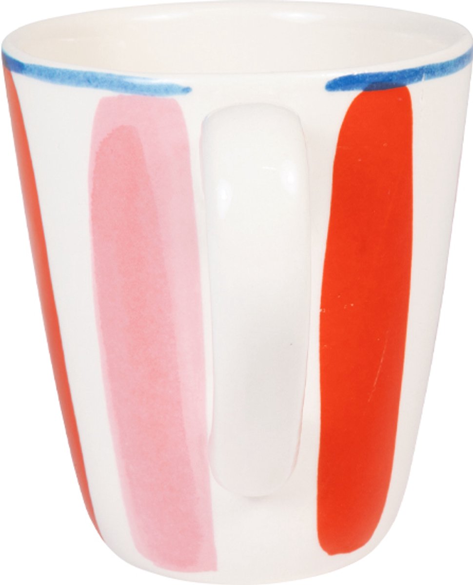 Blond amsterdam , even bijkletsen everyday stripes: beker 0,35l roze rood
