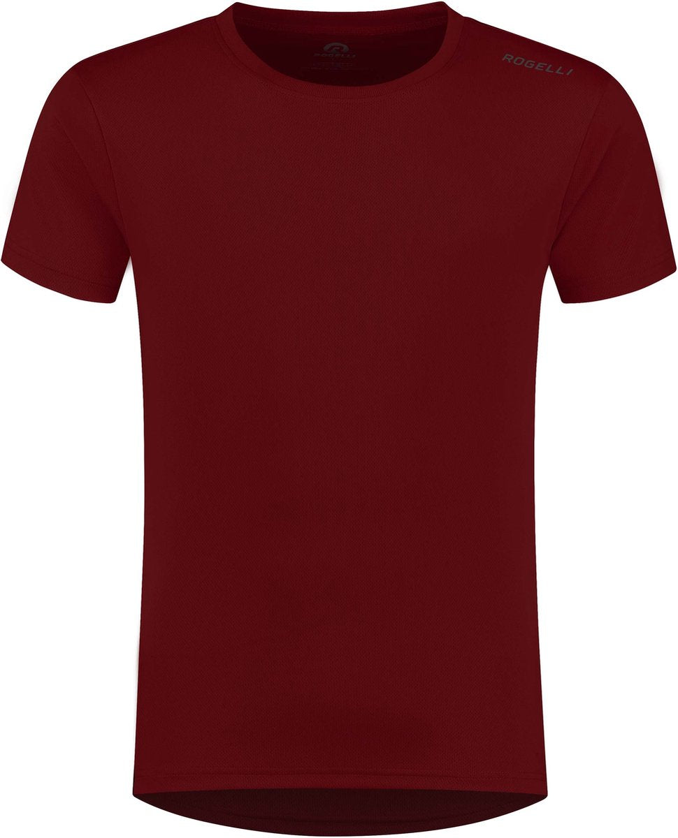 Rogelli promo hardloopshirt heren - korte mouwen - bordeaux - xs