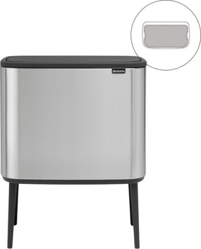 Brabantia bo touch bin prullenbak - 36 liter - 1 vak - matt steel fingerprint proof