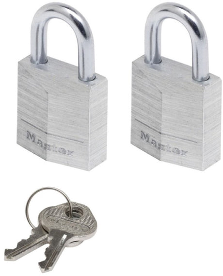 Masterlock aluminium hangslot 20 mm - 2 stuks