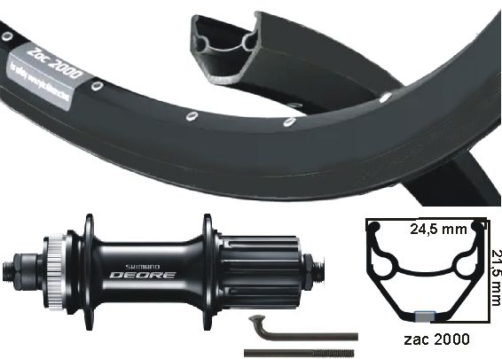 Kgs Hinterrad 622 Shim Ryde Zac 2000 Black Cass 8 9 10 Speed Dropout Schwarz Schwarz