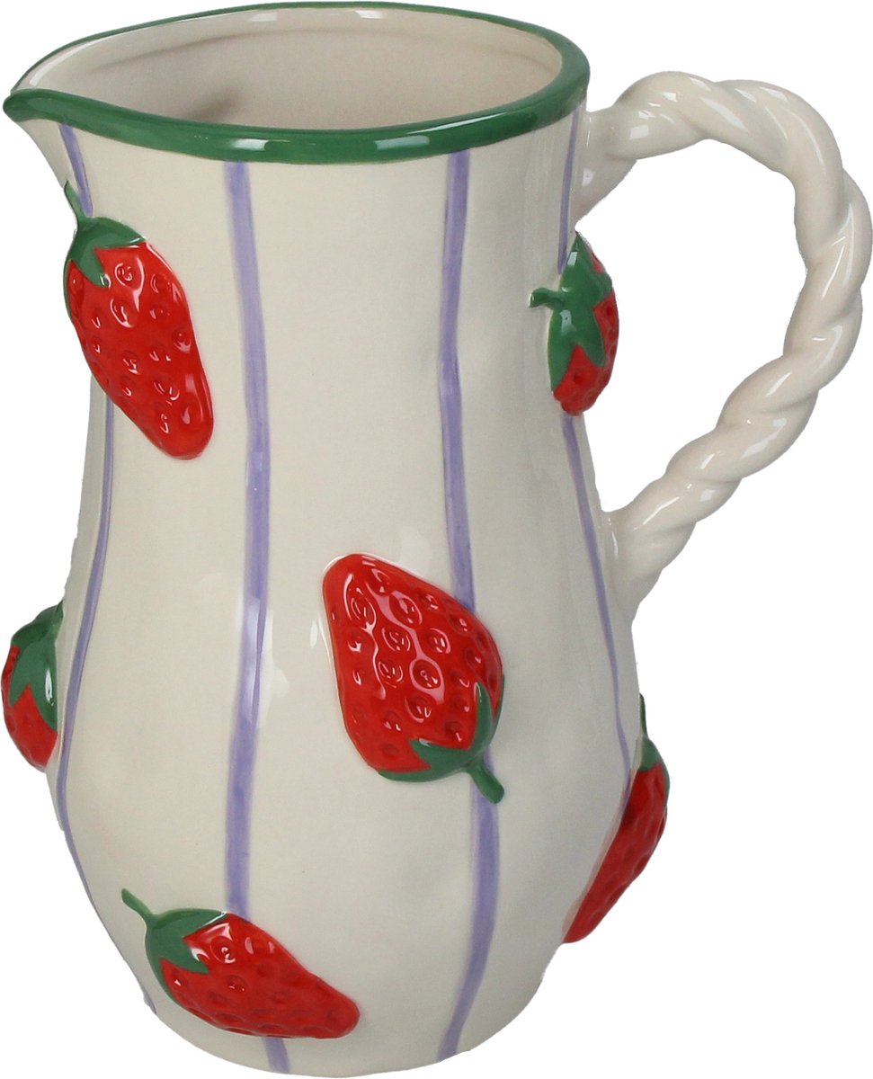 Hd collection vase strawberry stoneware red 20.5x15x23.5cm
