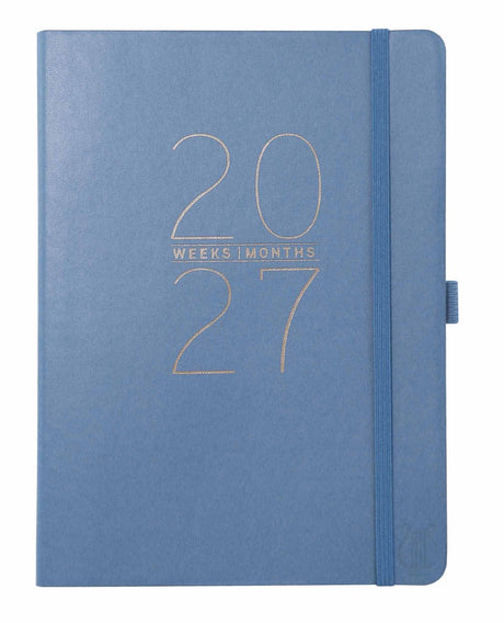 Agenda 2027 volwassenen – a5 18-maanden agenda – classic blue agenda s 2026-2027 – weekplanner