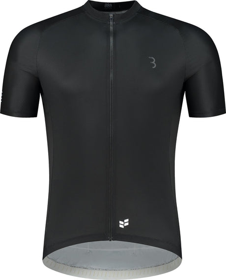 BBB Cycling Comfortfit R – nachhaltiges Radsportshirt Herren Kurzarm – 15–25 °C – atmungsaktives MTB- und Radsportshirt – 3 Rückentaschen – Schwarz XXL