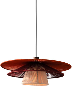 Eglo pignona hanglamp - e27 - ø 32 cm - rood oranje wit zwart