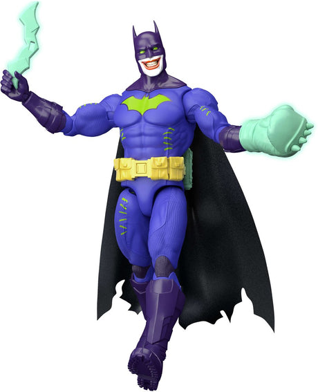 Mattel dc premier jokerized batman actiefiguur van 16,5 cm - 22 beweegbare punten en cape