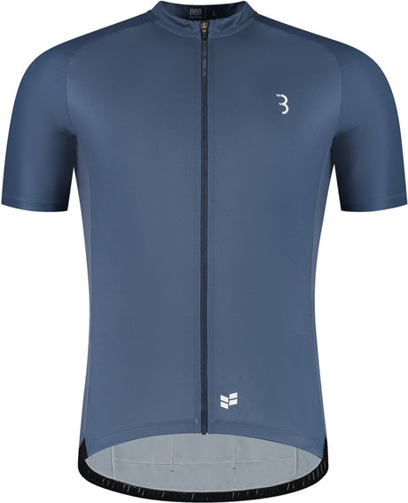 Bbb Cycling Comfortfit R – nachhaltiges Radsportshirt Herren Kurzarm – 15–25 °C – atmungsaktives MTB- und Radsportshirt – 3 Rückentaschen – Stahlblau m