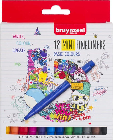 Bruynzeel Fineliner Mini-Set 12 Farben