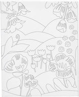 Creativ Company Malleinwand mit Druck, Blumenlandschaft, D: 1,6 cm, Größe 24x30 cm, 360 g, 1 Stück