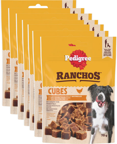 Pedigree Hundesnacks – Ranchos-Würfel – Huhn – 7 x 70 g
