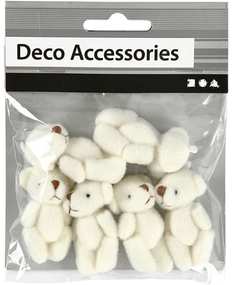 Creativ Company Minibären, Größe 4x2,5 cm, 6 Stück, 1 Box