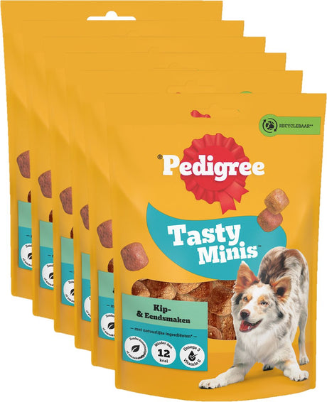 Pedigree Hundesnacks – leckere Mini-Leckereien – Huhn und Ente – 6 x 130 g