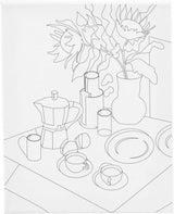 Creativ Company Malleinwand mit Druck, Frühstückstisch, D: 1,6 cm, Maße 24x30 cm, 360 g, 1 Stück