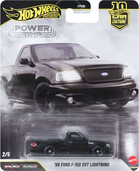 Hot Wheels Car Culture Premium '99 Ford F150 SVT Lightning, Metall-Power-Trip-Truck, Maßstab 1:64