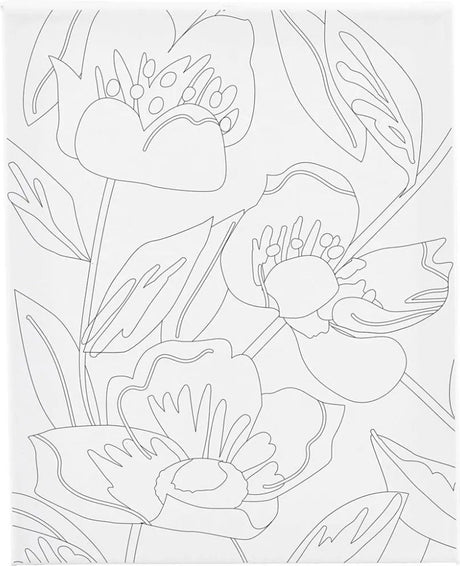 Creativ Company Malleinwand mit Druck, Mohnblumen, D: 1,6 cm, Größe 24x30 cm, 360 g, 1 Stück