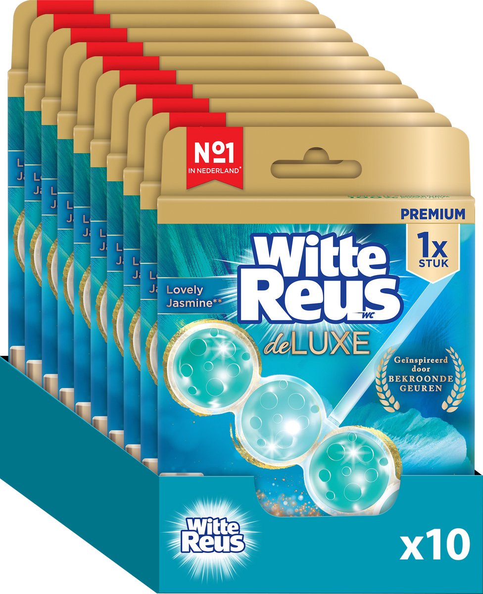 White Giant Deluxe Lovely Jasmine Toilettenblock 50 g – Toilettenblöcke – Vorteilspackung – 10 Stück