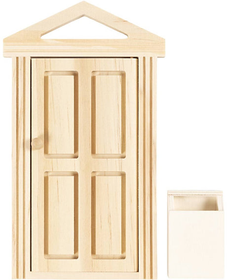 Kreativunternehmen https: www.cchobby.nl door-with-cornice-and-letterbox-h-5-5-18-cm-w-3-5-10-5-cm-1-box