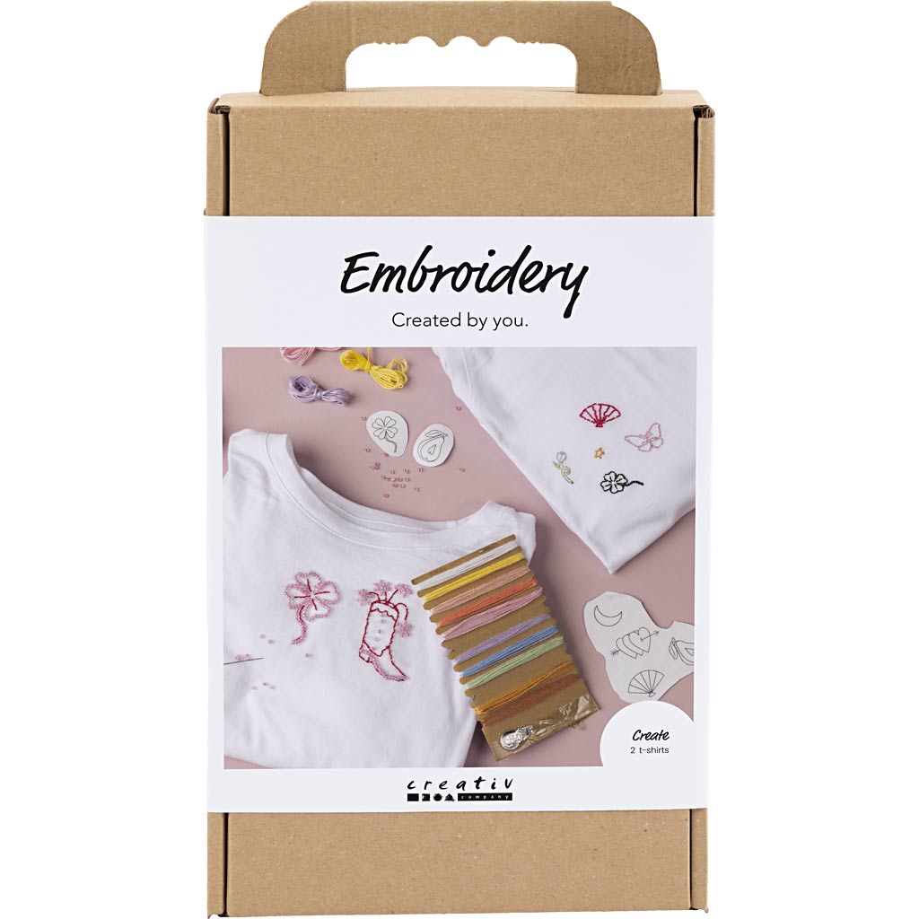 Creativ Company Hobby-Set Stickerei, T-Shirt, weiß, 1 Box