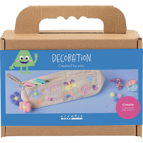 Creativ Company Mini-Hobby-Set Dekoration, Federmäppchen, Pastellfarben, 1 Box