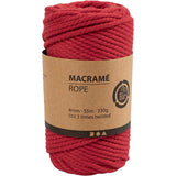 Creativ Company Macrame Cord Red, 55m