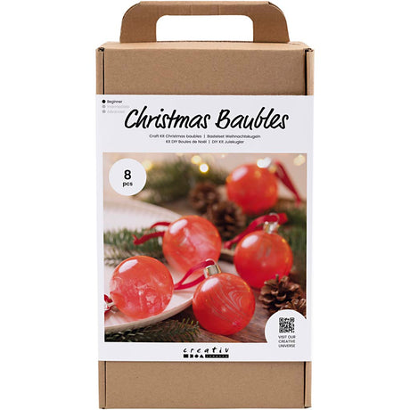 Creativ Company Hobby-Set Weihnachtskugeln, Marmor, 1 Box