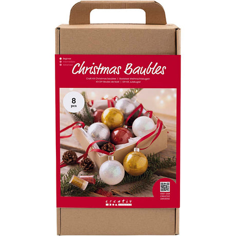 Creativ Company Hobby-Set Weihnachtskugeln, Glitzer, 1 Box