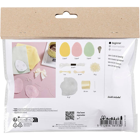 Creativ Company Mini-Hobby-Set Nähen, Ostereier, Pastellfarben, 1 Box
