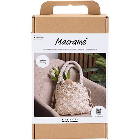 Creative Creativ Company Hobby-Set Makramee-Tasche weiß