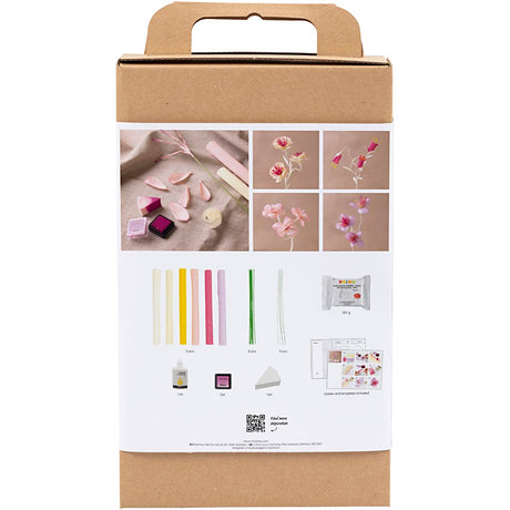 Creativ Company Hobby-Set Krepppapier, Blume, Pastellfarben, 1 Box