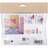 Creativ Company Mini-Hobby-Set Dekoration, Kuchen, Pastellrosa, Pastelllila, Pastellgelb, 1 Box