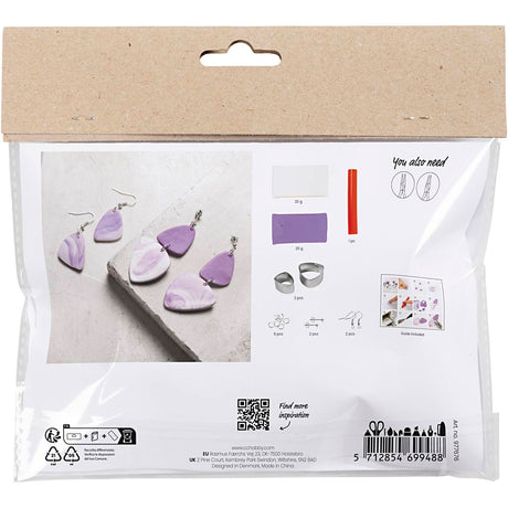 Creative Company Mini-Hobby-Set, Schmuckohrringe, lila
