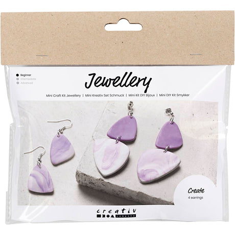 Creative Company Mini-Hobby-Set, Schmuckohrringe, lila