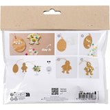 Creativ Company Mini-Hobby-Set Dekoration, Ei und Huhn, Schwarz, Braun, Weiß, verschiedene Farben, 1 Box