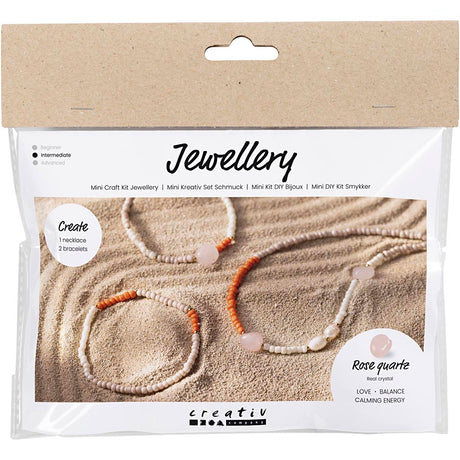 Https: www.cchobby.nl mini-hobbyset-jewelry-rose-quartz-necklace-and-bracelet-1-box