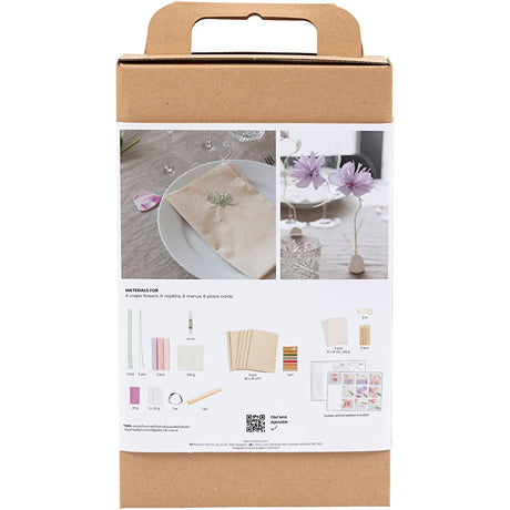 Kreativfirma Hobbyset Tischdekoration Pastellfarben