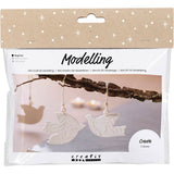 Creativ Company Mini-Hobby-Set Bildhauerei, Tauben, gebrochenes Weiß, 1 Box