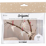 Creativ Company Mini-Hobby-Set Origami, Taubensterne, dunkelrot, gebrochenes Weiß, 1 Box