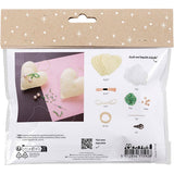 Creativ Company Mini-Hobby-Set Nähen, Herzen, gebrochenes Weiß, 1 Box