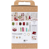 Creativ Company Hobby-Set Tischdekoration, Engel, Weihnachtsbäume, Sterne, verschiedene Farben, 1 Box