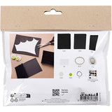 Creativ Company Mini-Hobby-Set Papierdekorationen, Fledermäuse, schwarz, weiß, 1 Box