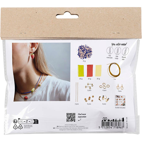 Kreativunternehmen https: www.cchobby.nl mini-hobbyset-jewelry-necklace-and-earrings-royal blue-1-box