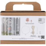 Creativ Company Mini-Hobby-Set Makramee, Traumfänger mit Rosenquarz, hellrosa, weiß, 1 Box