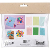 Creativ Company Mini-Hobby-Set Dekoration, dekorierte Karten, blau, grün, rosa, 1 Box
